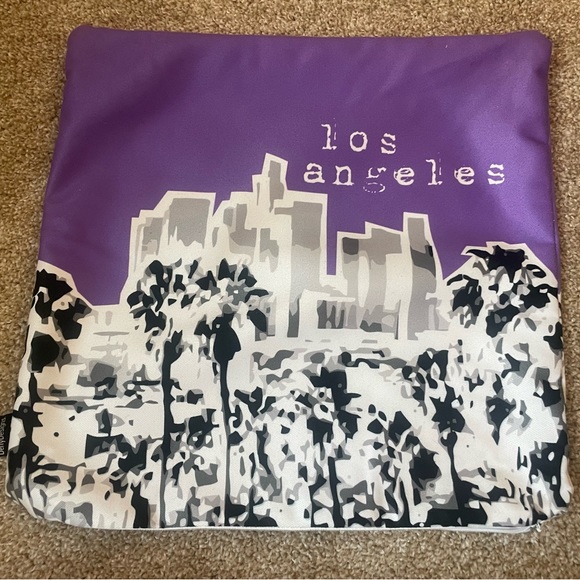 Los Angeles, California Accent Pillow, purple, Deny Designs, Like New - Picture 8 of 9